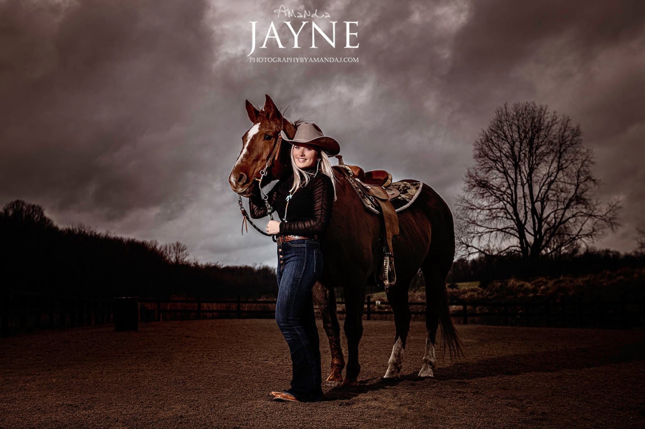 Cowgirl with her horse